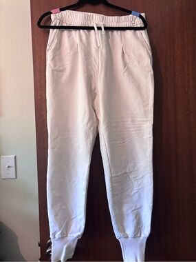 Varley White the slim cuff joggers